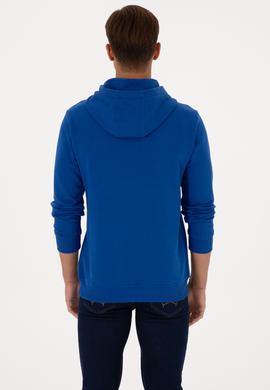 Erkek Mavi Basic Sweatshirt - 50307703164