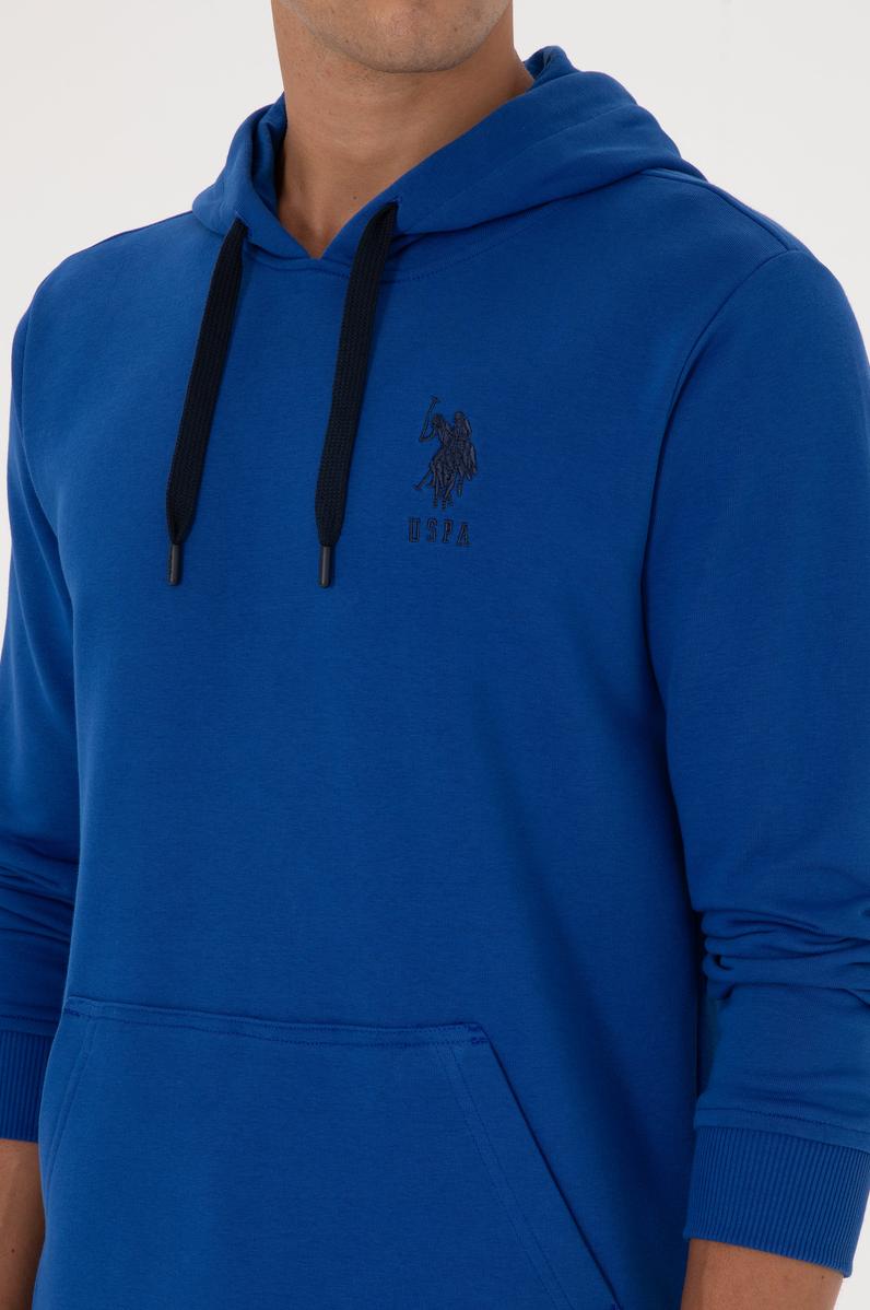 Erkek Mavi Basic Sweatshirt