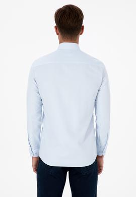 Erkek Açık Mavi Uzun Kollu Basic Gömlek - 50307701007