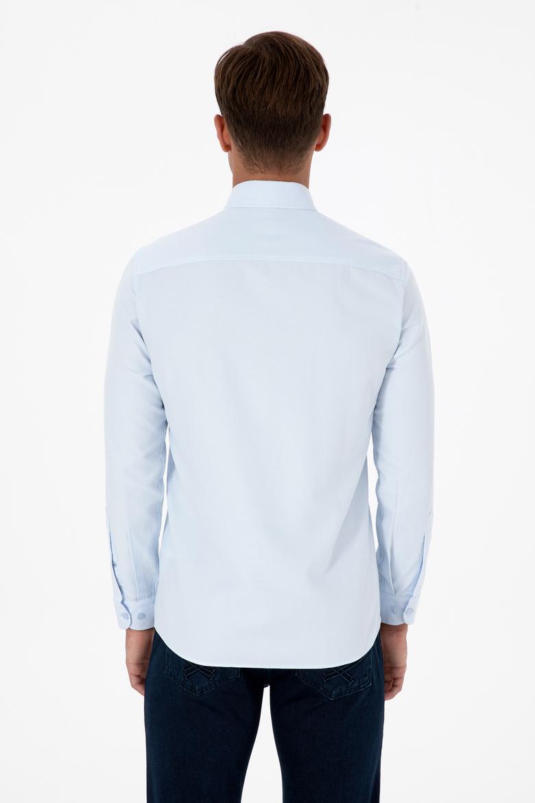 Erkek Açık Mavi Uzun Kollu Basic Gömlek - 50307701007