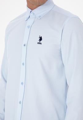 Erkek Açık Mavi Uzun Kollu Basic Gömlek - 50307701007