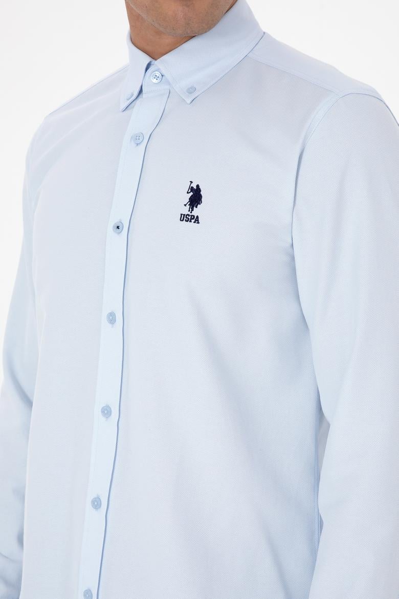 Erkek Açık Mavi Uzun Kollu Basic Gömlek - 50307701007