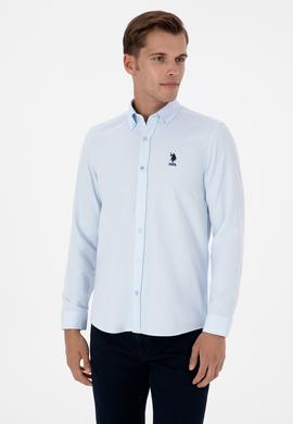 Erkek Açık Mavi Uzun Kollu Basic Gömlek - 50307701007