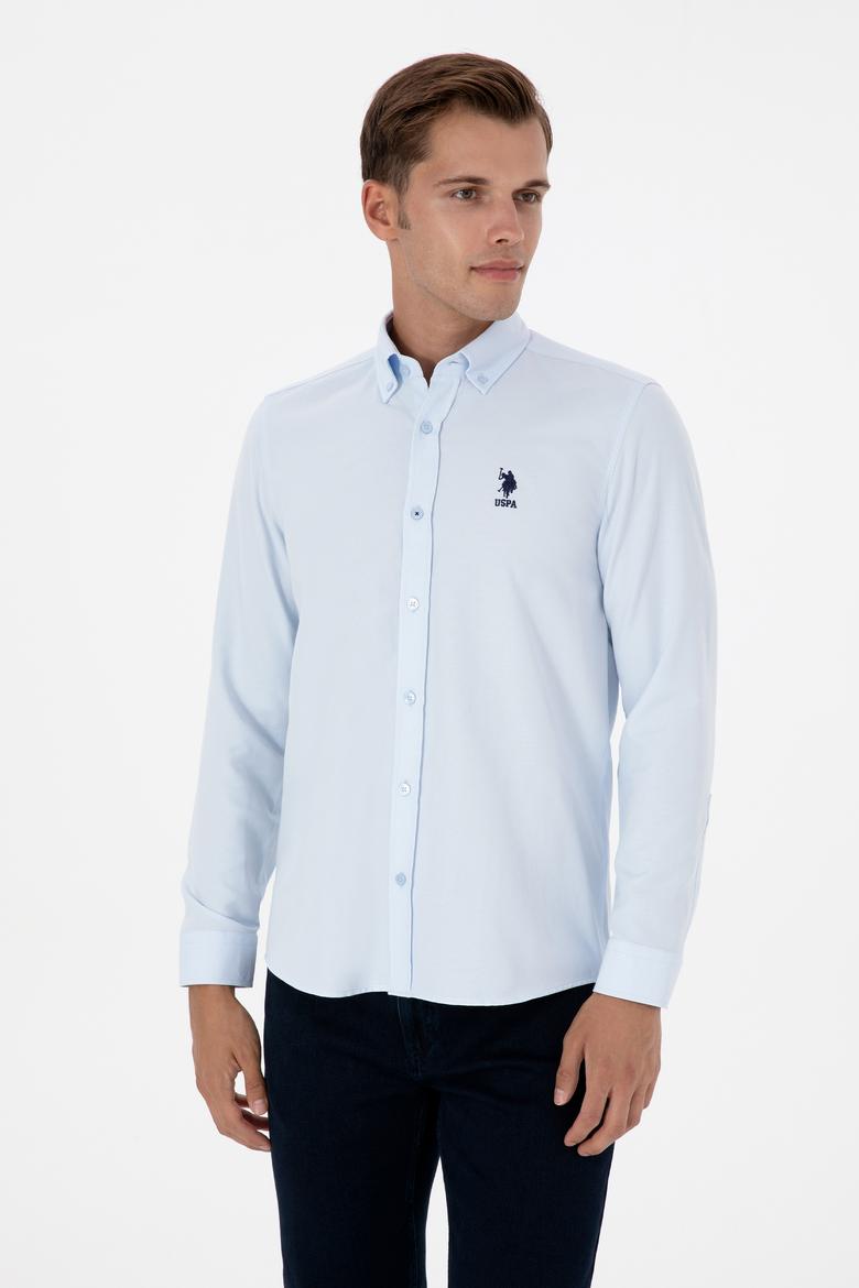 Erkek Açık Mavi Uzun Kollu Basic Gömlek - 50307701007