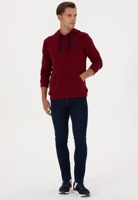 Erkek Bordo Basic Sweatshirt - 50307703084
