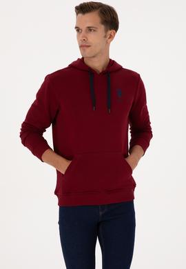 Erkek Bordo Basic Sweatshirt - 50307703084