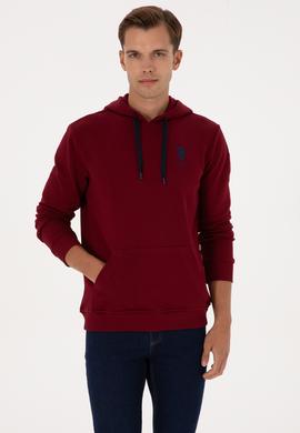 Erkek Bordo Basic Sweatshirt - 50307703084