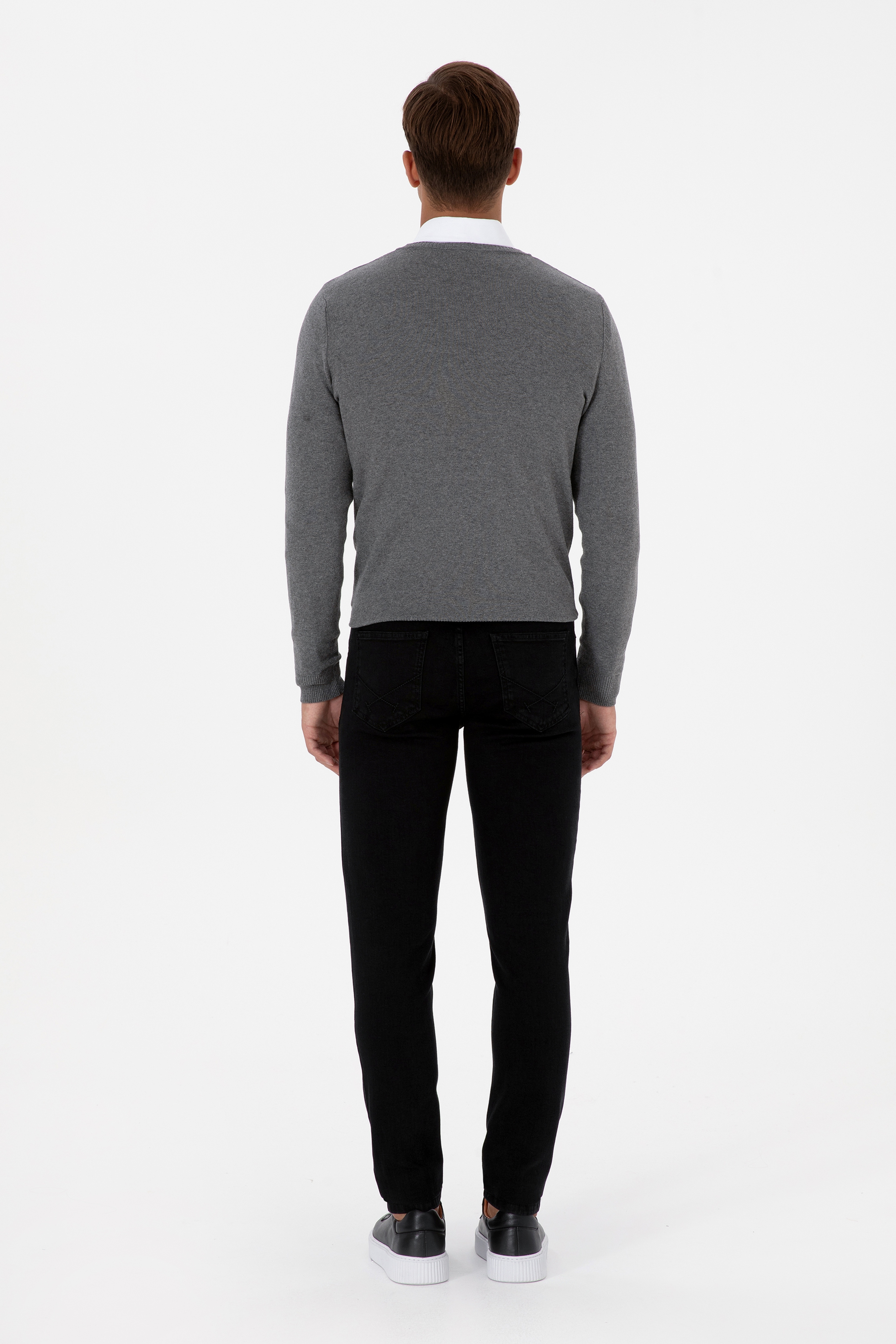 Erkek Siyah Slim Fit Jean Pantolon - Image 4