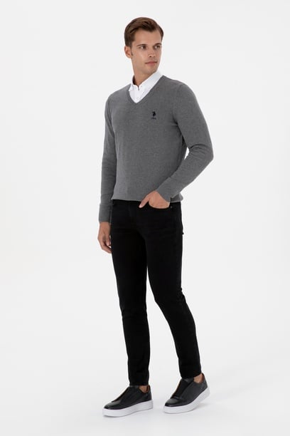 Erkek Siyah Slim Fit Jean Pantolon