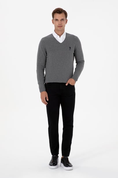 Erkek Siyah Slim Fit Jean Pantolon