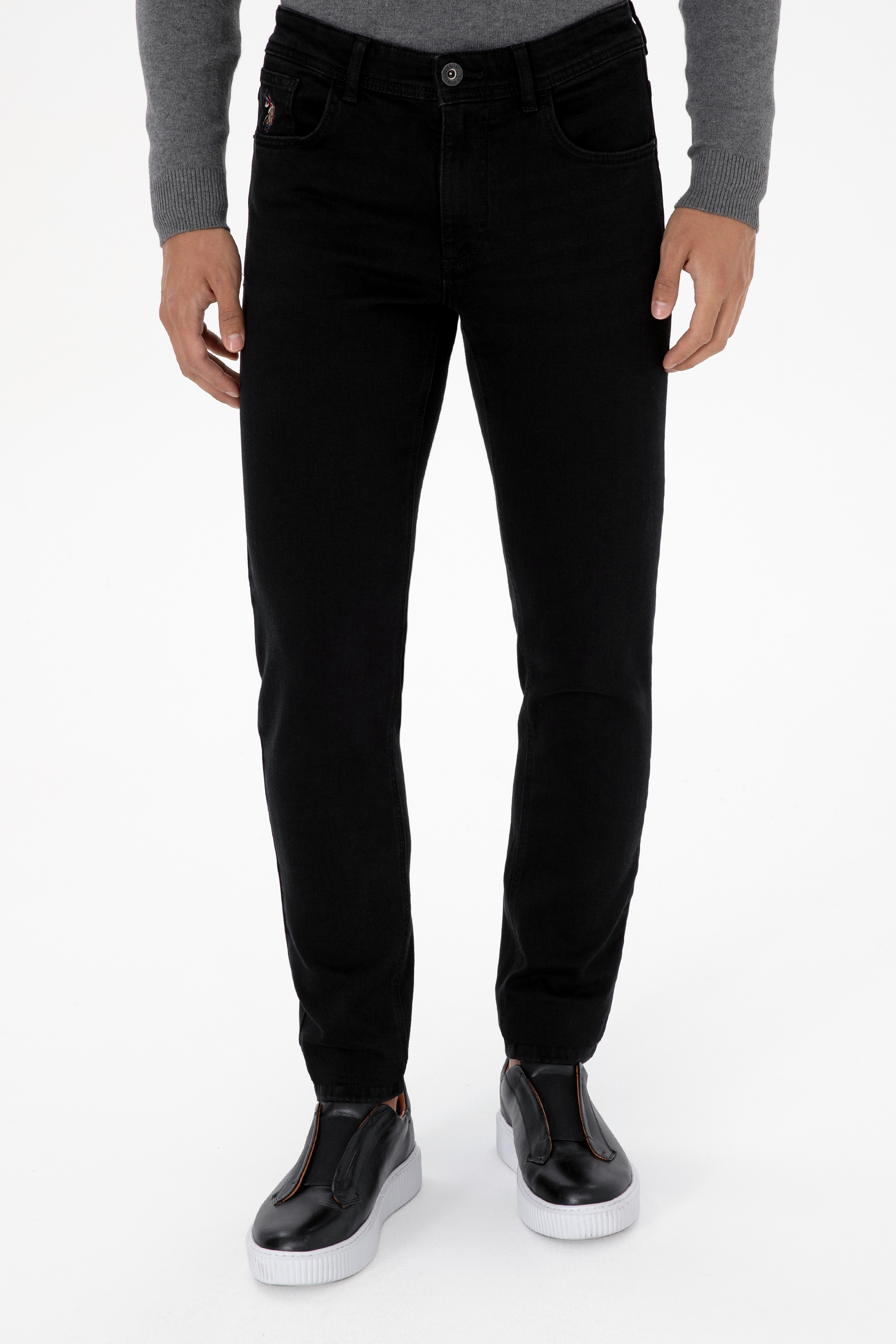 Erkek Siyah Slim Fit Jean Pantolon