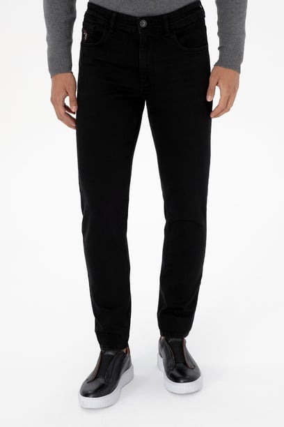 Erkek Siyah Slim Fit Jean Pantolon