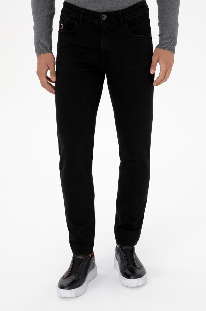 Erkek Siyah Slim Fit Jean Pantolon