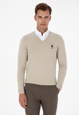 Erkek Açık Haki Basic Kazak - 50307745105