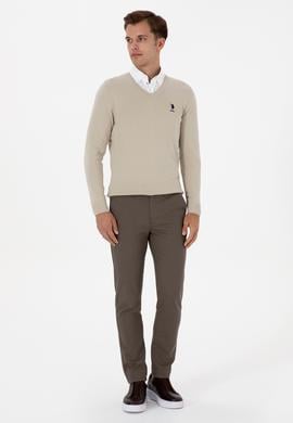 Erkek Açık Haki Basic Kazak - 50307745105