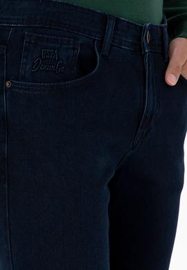 Erkek Lacivert Straight Fit Jean Pantolon - 50307754091