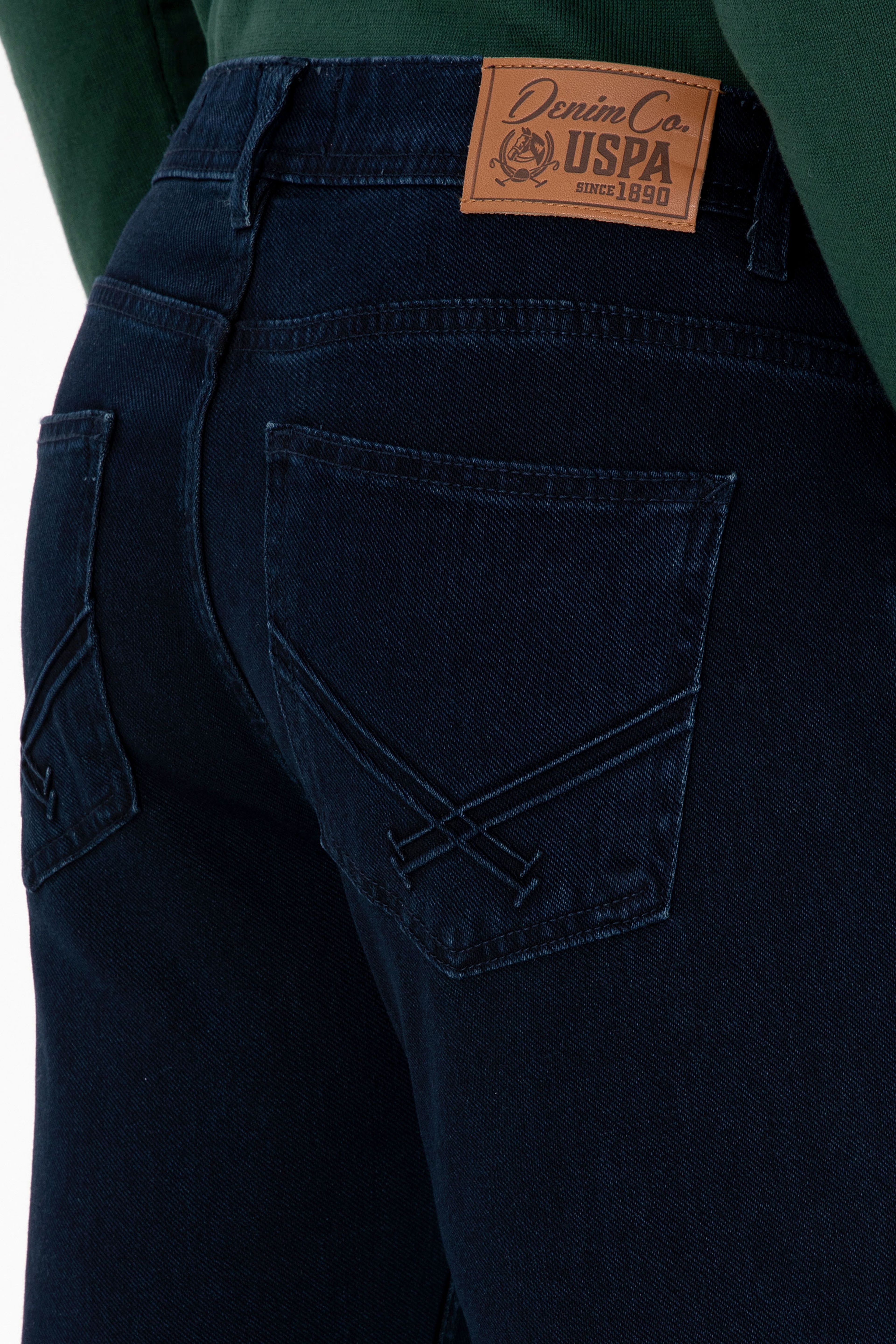 Erkek Lacivert Straight Fit Jean Pantolon - Image 6