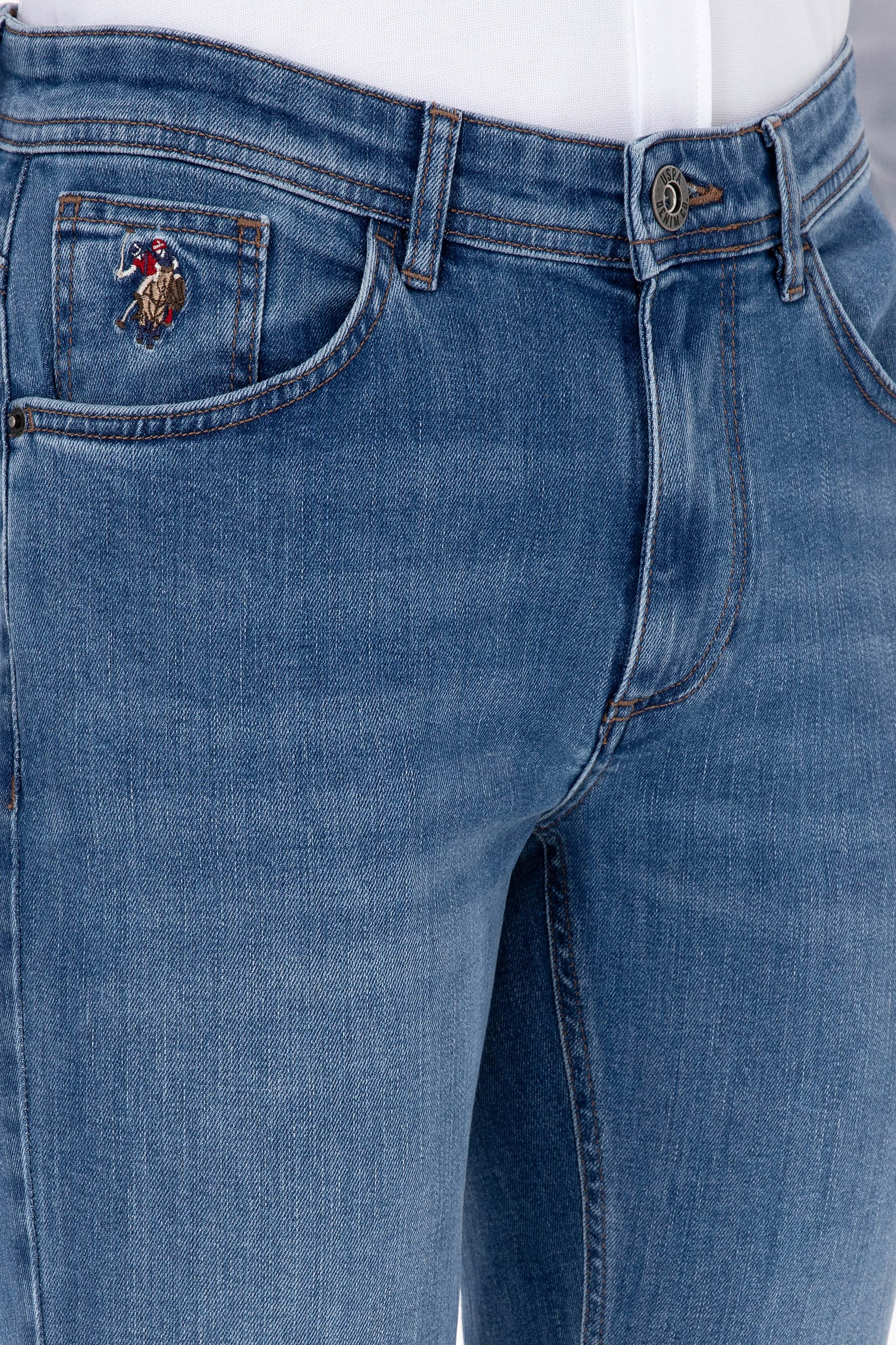 Erkek Mavi Slim Fit Jean Pantolon - Image 5