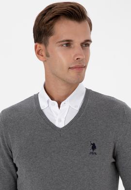 Erkek Gri Melanj Basic Kazak - 50307745026