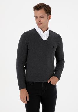 Erkek Antrasit Melanj Basic Kazak - 50307745036