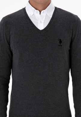 Erkek Antrasit Melanj Basic Kazak - 50307745036