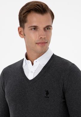 Erkek Antrasit Melanj Basic Kazak - 50307745036