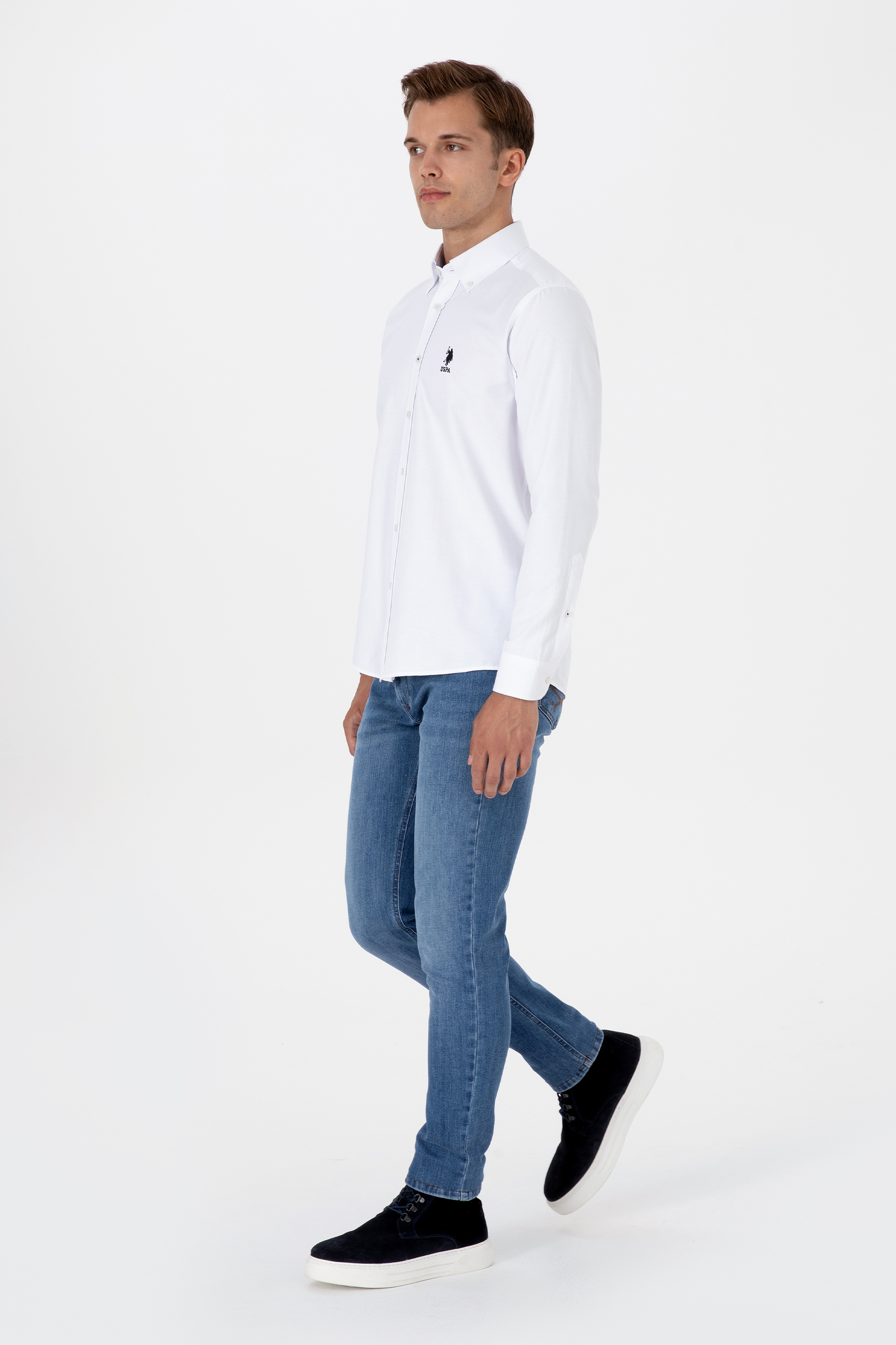 Erkek Mavi Slim Fit Jean Pantolon - Image 3