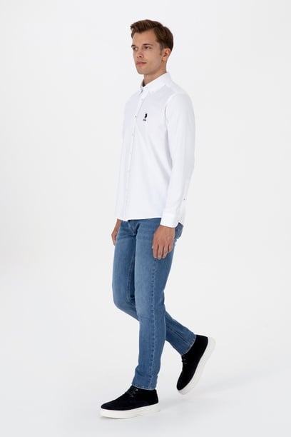Erkek Mavi Slim Fit Jean Pantolon