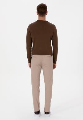 Erkek Koyu Bej Slim Fit Kanvas / Chino Pantolon - 50308762366