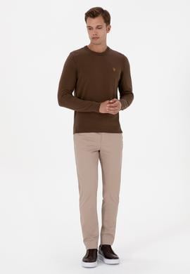 Erkek Koyu Bej Slim Fit Kanvas / Chino Pantolon - 50308762366