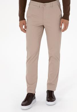 Erkek Koyu Bej Slim Fit Kanvas / Chino Pantolon - 50308762366