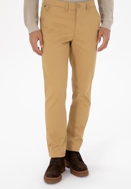 Erkek Hardal Slim Fit Kanvas / Chino Pantolon - 50308762541
