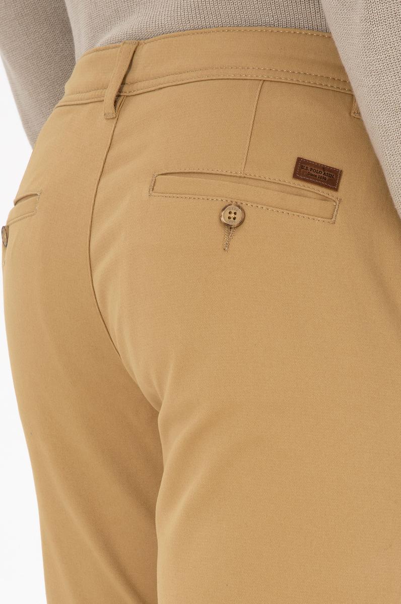 Erkek Hardal Slim Fit Kanvas / Chino Pantolon