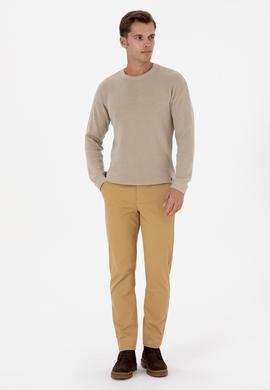 Erkek Hardal Slim Fit Kanvas / Chino Pantolon - 50308762541