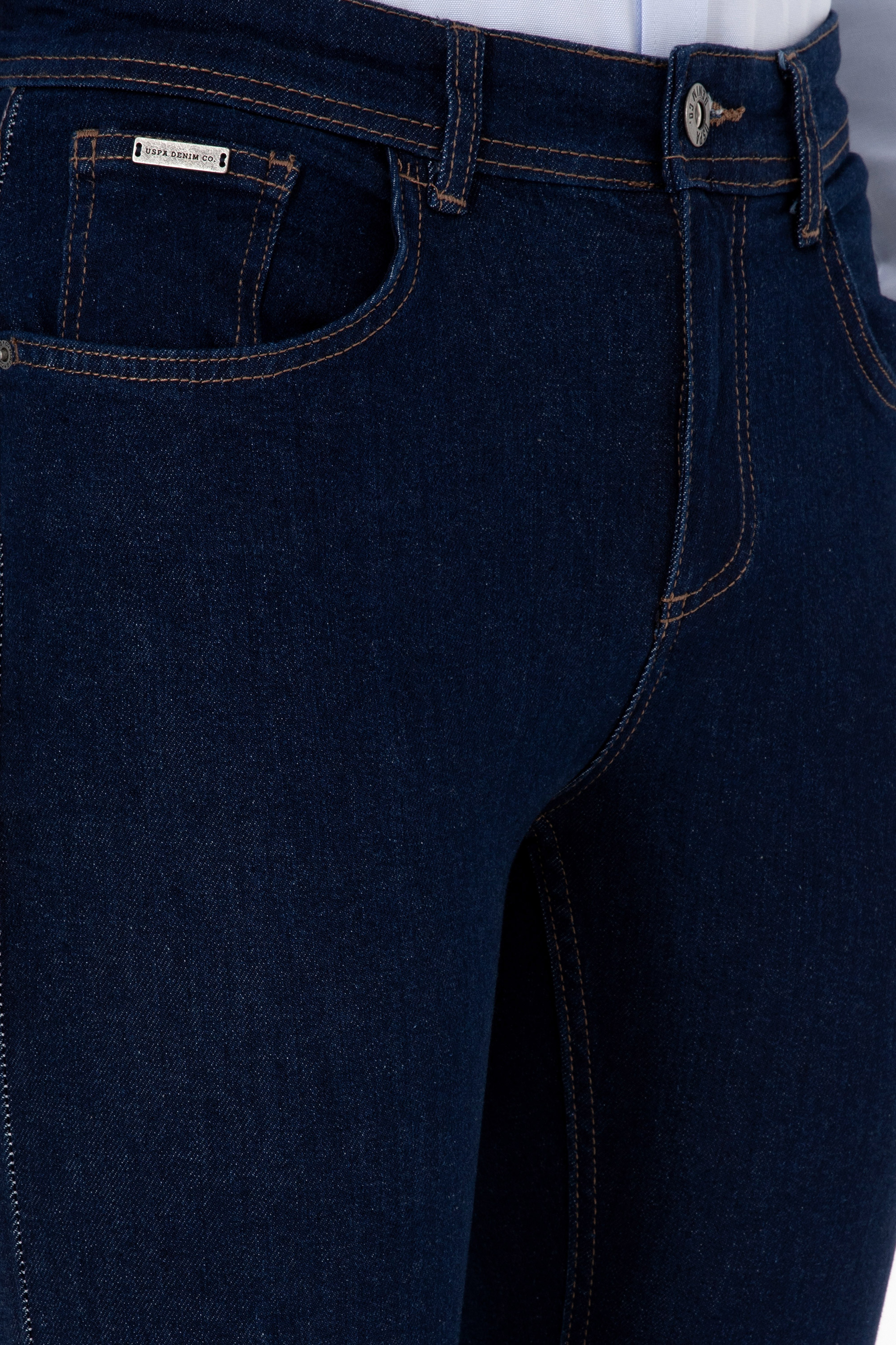 Erkek Koyu Mavi Slim Fit Jean Pantolon