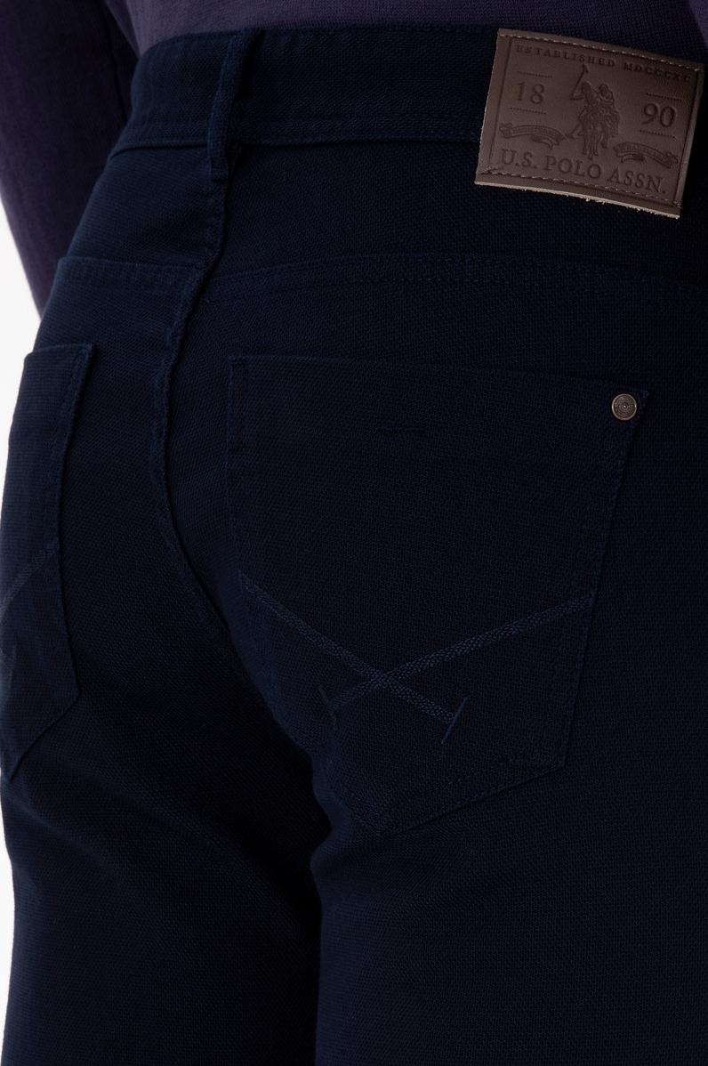 Erkek Lacivert Slim Fit Kanvas / Chino Pantolon