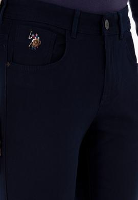 Erkek Lacivert Slim Fit Kanvas / Chino Pantolon - 50310340345