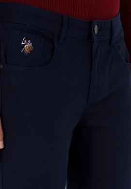 Erkek Lacivert Regular Fit Kanvas / Chino Pantolon - 50311612137
