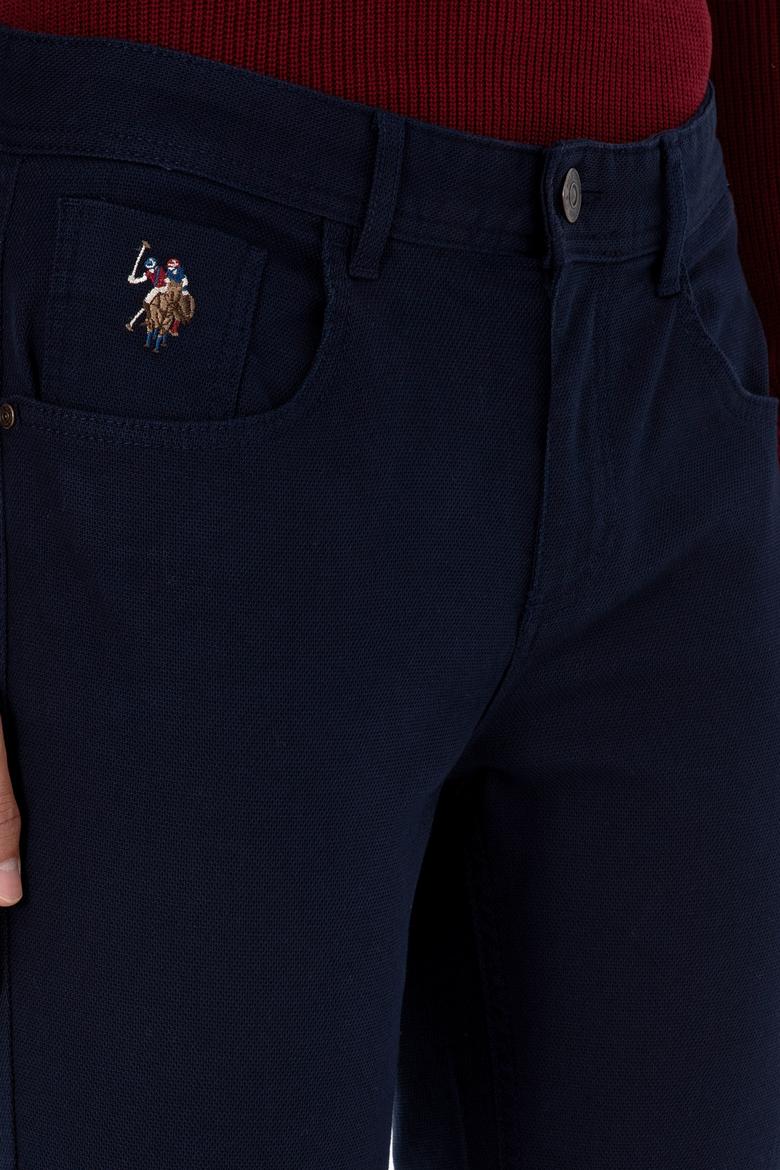 Erkek Lacivert Regular Fit Kanvas / Chino Pantolon - 50311612137