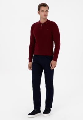 Erkek Lacivert Regular Fit Kanvas / Chino Pantolon - 50311612137
