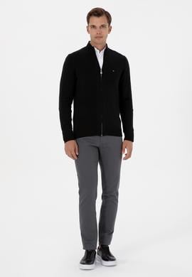 Erkek Gri Slim Fit Kanvas / Chino Pantolon - 50310340556