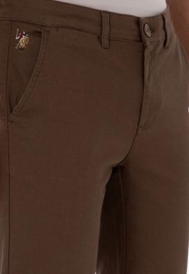 Erkek Kahverengi Slim Fit Kanvas / Chino Pantolon - 50311606388