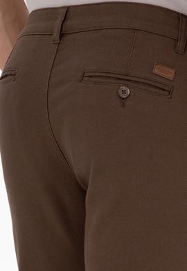 Erkek Kahverengi Slim Fit Kanvas / Chino Pantolon - 50311606388