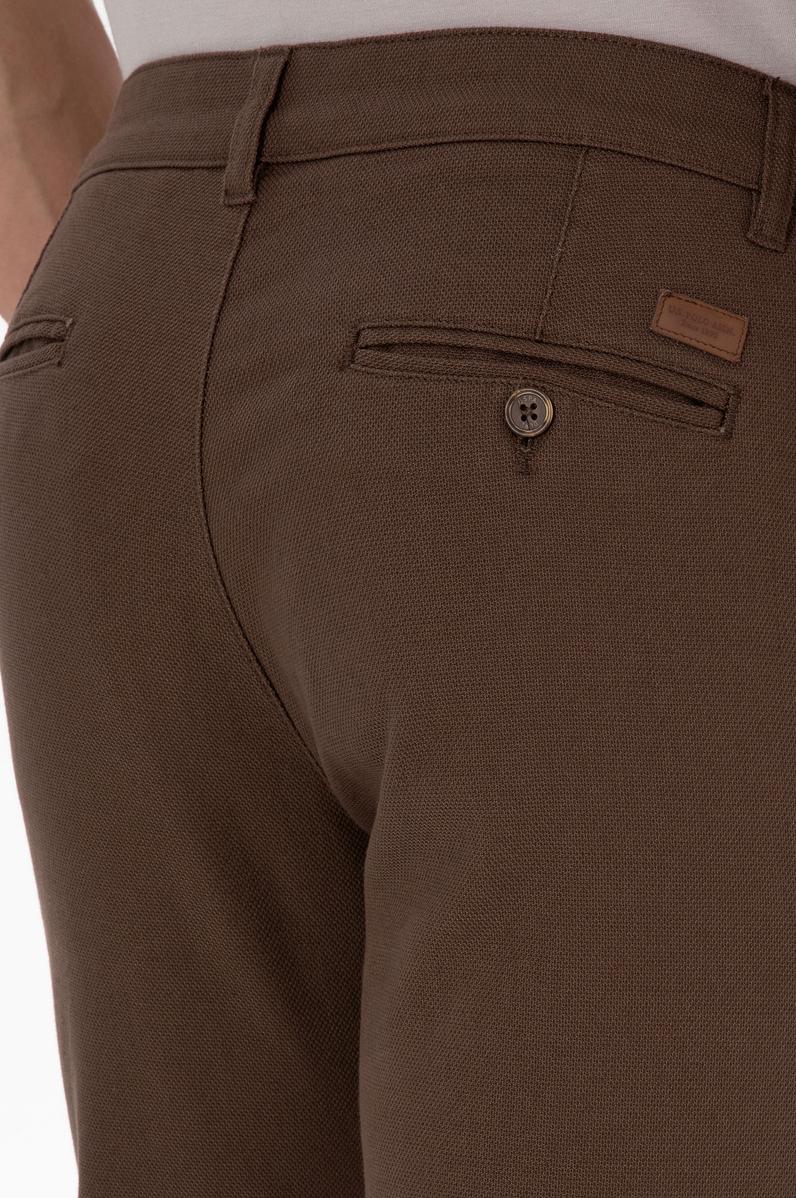 Erkek Kahverengi Slim Fit Kanvas / Chino Pantolon