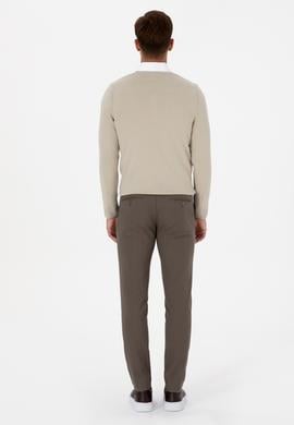 Erkek Vizon Slim Fit Kanvas / Chino Pantolon - 50311606565