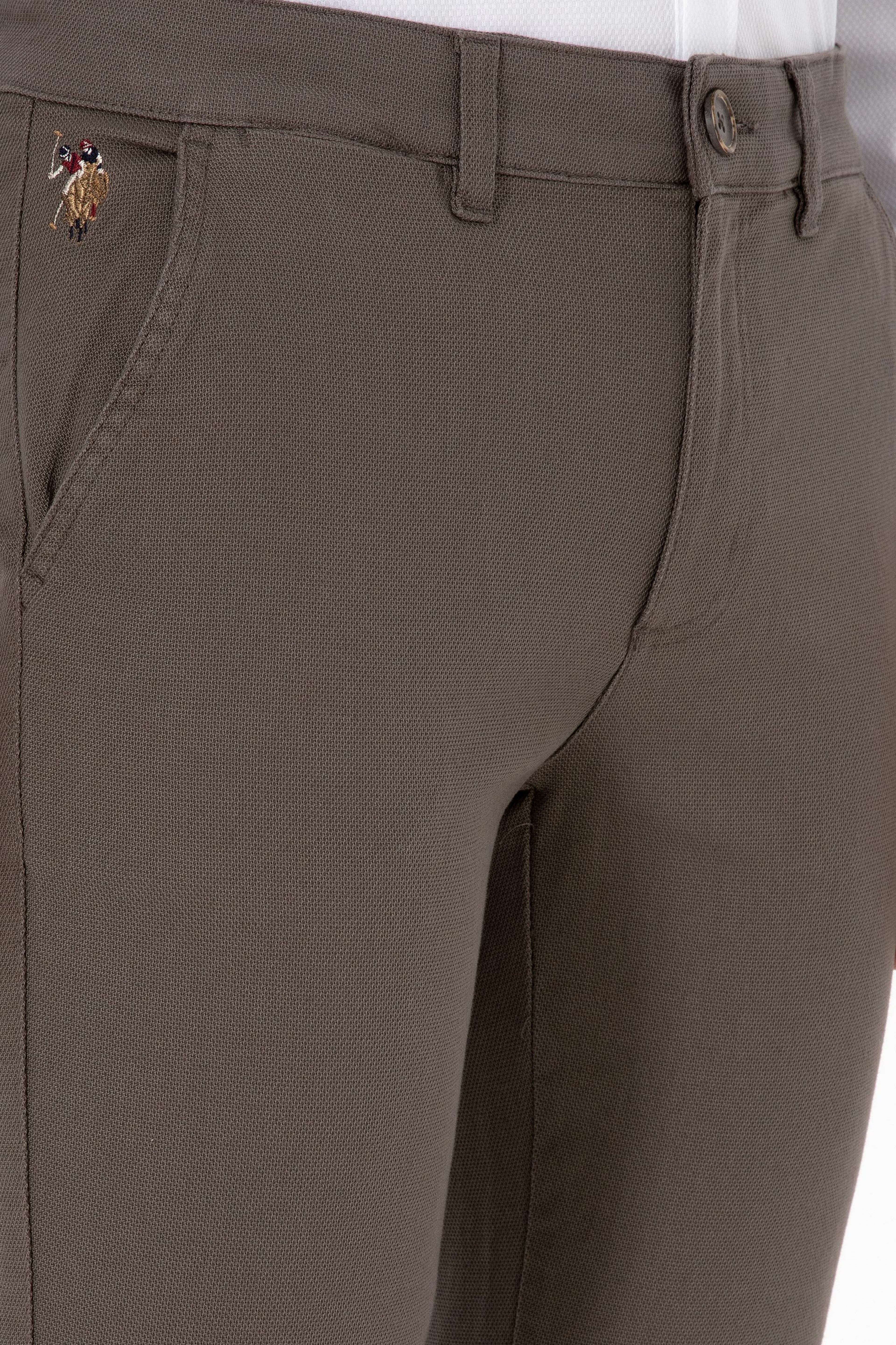Erkek Slim Fit Vizon Kanvas / Chino Pantolon