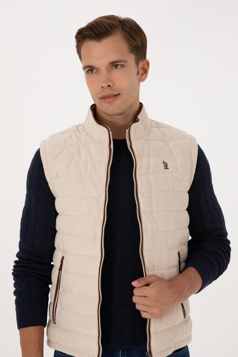 Erkek Antrasit Deri Yelek - 50317323028