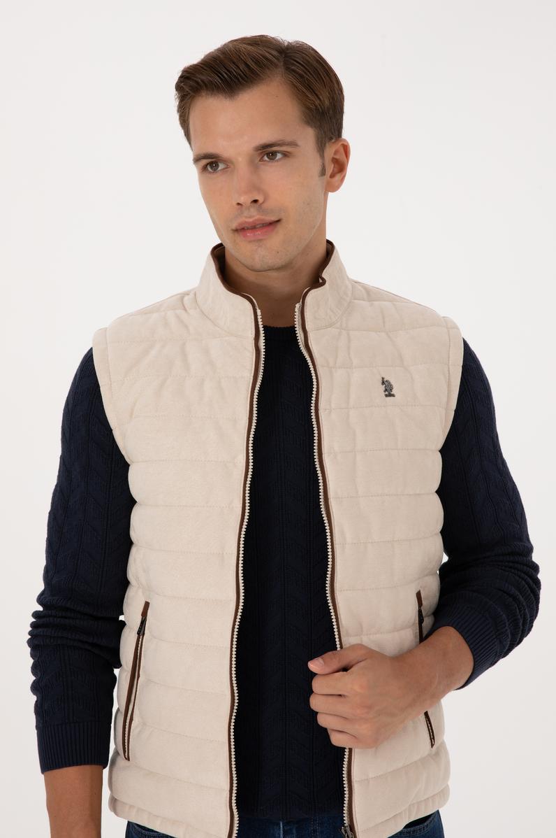 Erkek Antrasit Deri Yelek