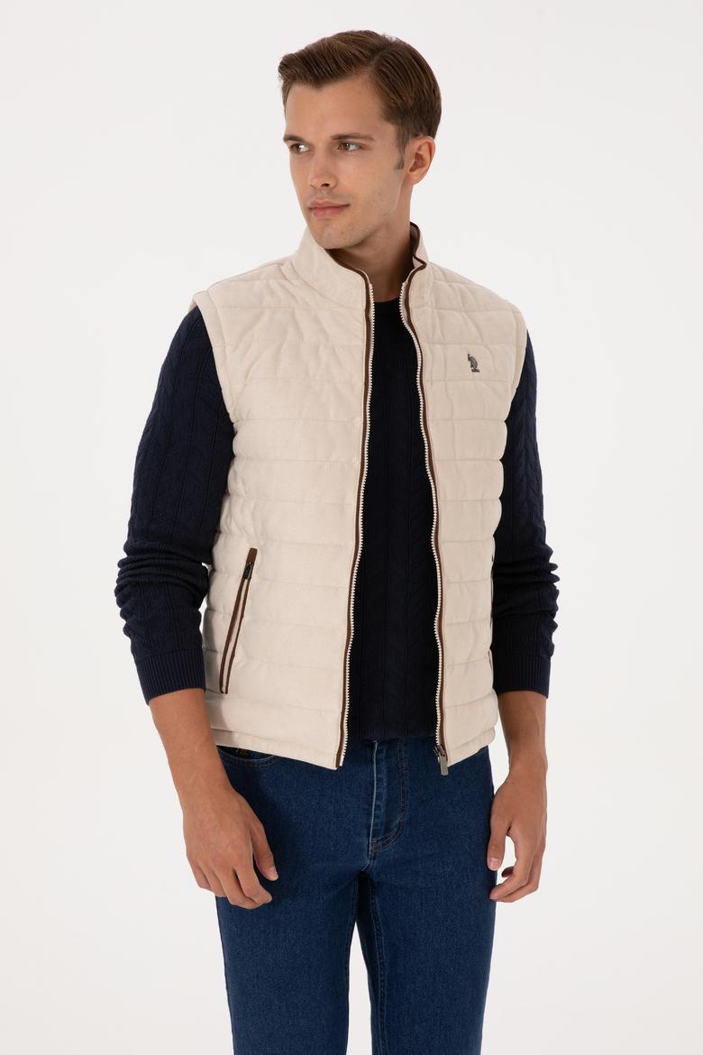 Erkek Antrasit Deri Yelek - 50317323028