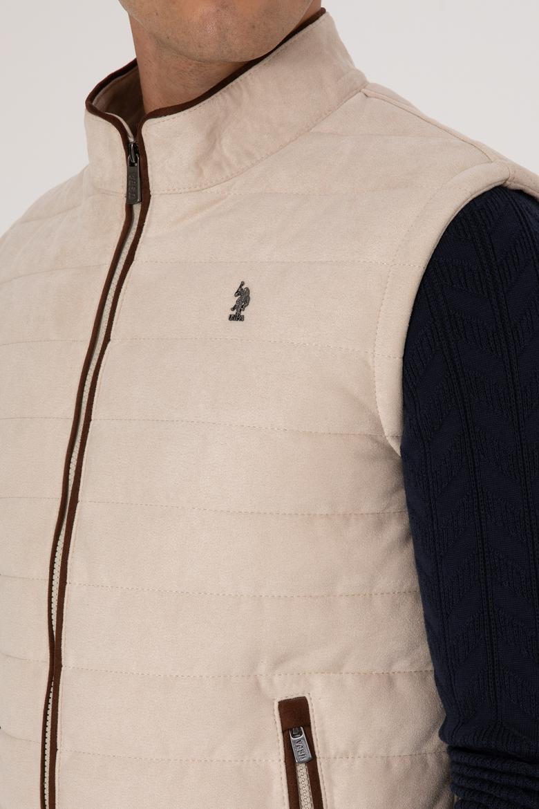 Erkek Antrasit Deri Yelek - 50317323028